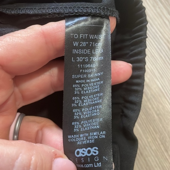 ASOS jogger pants Black Zip Closure Drawstring Casual Lightweight Size S - Picture 11 of 12